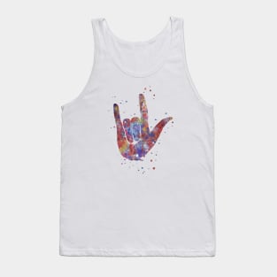 Symbol love, ASL sign language Tank Top